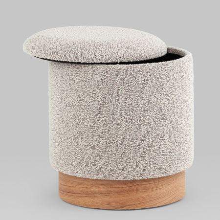 Пуф с ящиком Холли XS букле бежевый Stool Group 21B810BCB-S BCB-2
