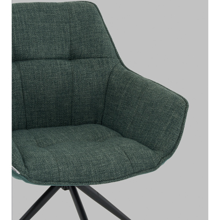 Кресло вращающееся Кимберли рогожка/замша зелёный Stool Group AV 344 W696/K15-K20PM-9005