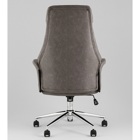 Кресло офисное TopChairs Neoma серый экокожа Stool Group YF-0515 FH-62 grey retro