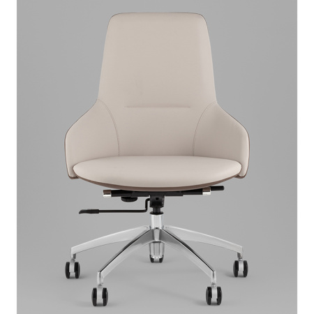 Кресло офисное TopChairs Soulo бежевый/коричневый Stool Group A308-A 8371-6/1