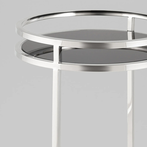 Журнальный столик Гестия 41х60 стекло чёрный Stool Group EET-079