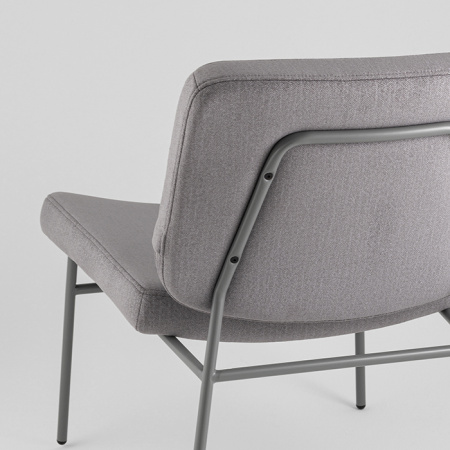 Кресло Эбигейл велюр серый каркас серый Stool Group LV-120-E86-7005
