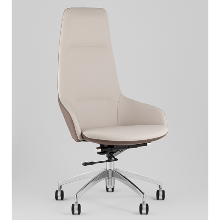 Кресло офисное TopChairs Soulo бежевый/коричневый Stool Group A308 8371-6/1