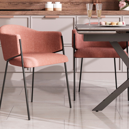 Стул Carmel пыльно-розовый Stool Group DC-3091 2087-5 black legs