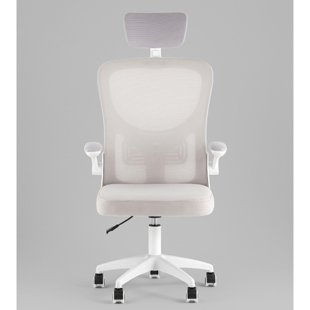 Кресло офисное TopChairs Core серый Stool Group OUE-2504-HR w.pl grey mesh