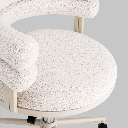 Стул офисный Ponty светло-серый серые ножки Stool Group Bebe Office Chair OTE-CL 113 beig.l