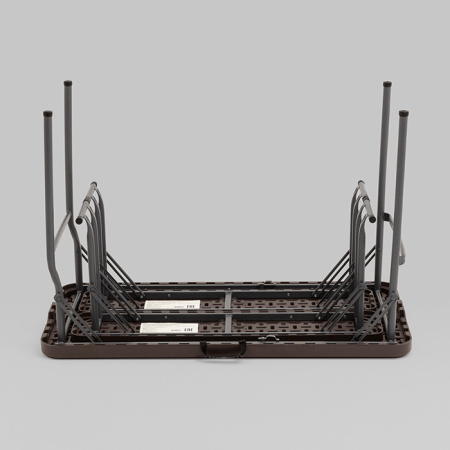 Комплект стола и двух скамеек коричневый Stool Group YX-B113 brown