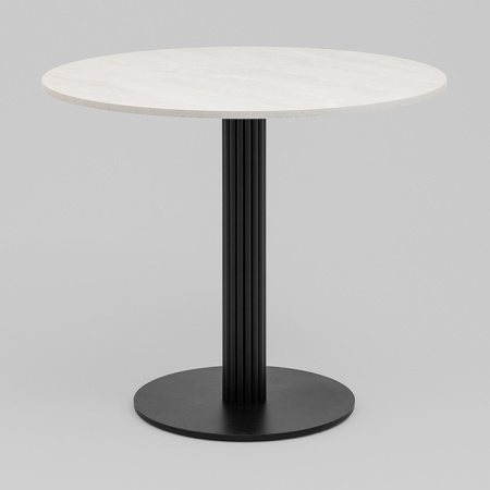 Стол круглый Фризбин D90 Ледяной камень основание черное Stool Group AV 1324-900-K385CB-9005