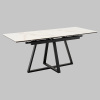 Стол раскладной Кассика 120-180х80 см керамика белый основание черное Stool Group SO 267-85210