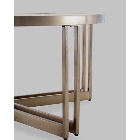Журнальный столик Алиада D90 светлая керамика Stool Group ECT-279-BRCG