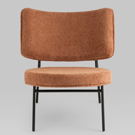 Кресло District Lounge букле терракотовый Stool Group LV-101-S493-01