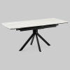 Стол раскладной Галац 120-180х80 см стекло белый основание черное Stool Group SO 273-77762