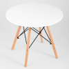 Стол круглый Eames DSW Small D60 белый деревянные ножки Stool Group T005-C