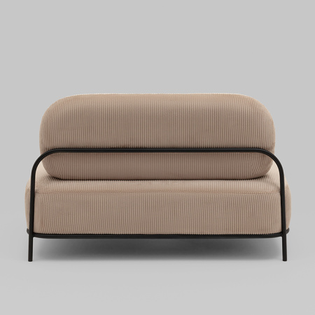 Диван Стоун велюр рельефный бежевый Stool Group vd-dv-stone-cl-cream