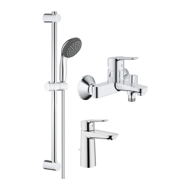 Комплект смесителей для раковины, ванны с душевым гарнитуром Start Edge Grohe 120210